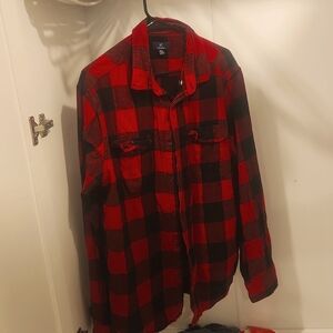 George plaid button up